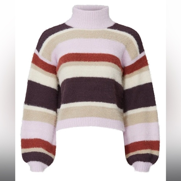 Louna Multi Striped High Neck Sweater - Picture 4 of 12